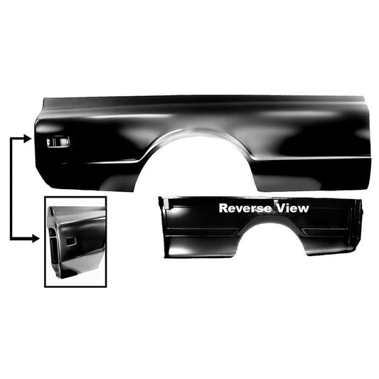 BEDSIDE RH 1968-72 CHEVROLET TRUCK (FLEETSIDE) 8ft W/ BRACE & INNER FENDER