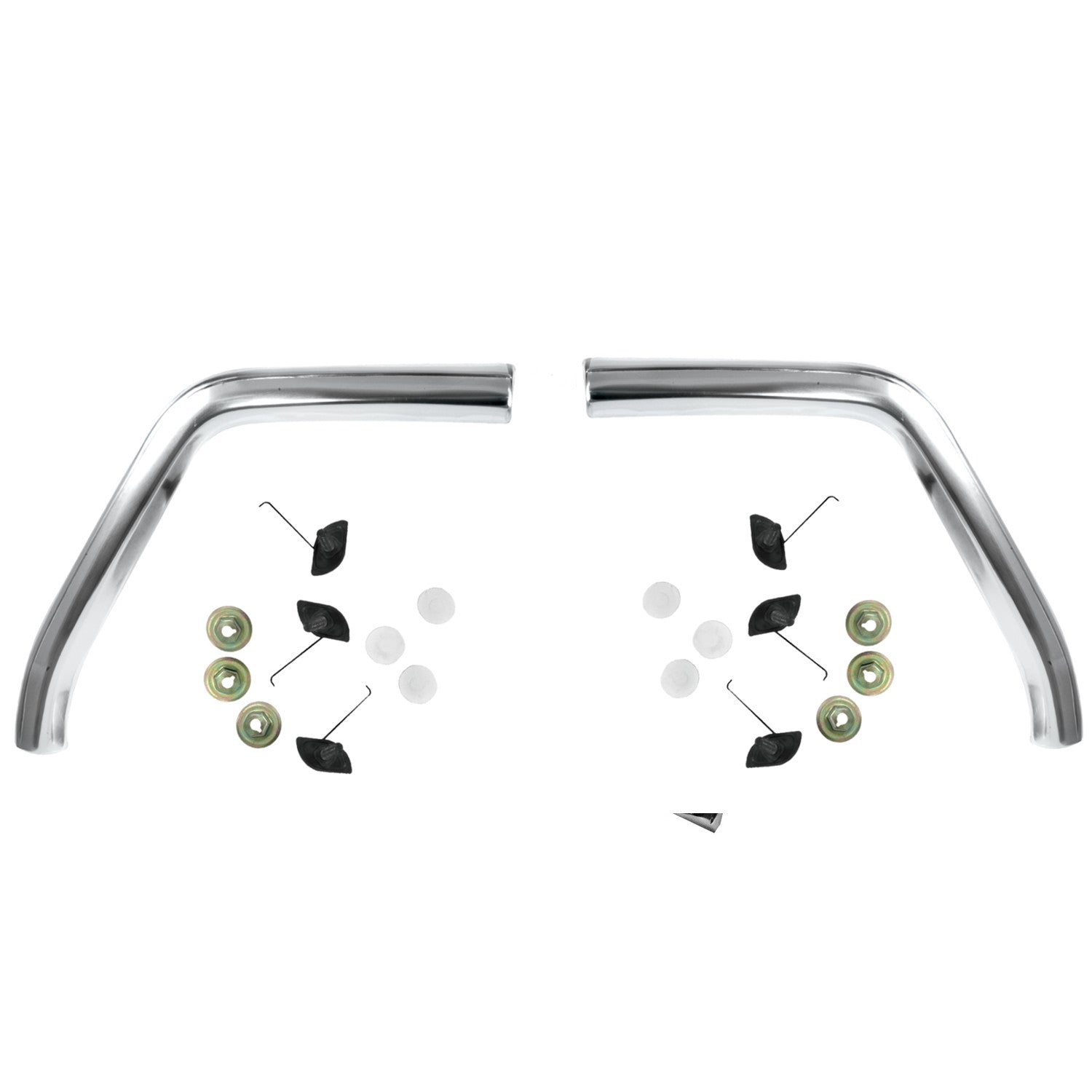 1971-74 Challenger Rear Tail Corner 1/4 Extension Moldings w/ Clips Pair / 2 Pcs