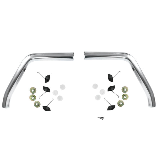 1971-74 Challenger Rear Tail Corner 1/4 Extension Moldings w/ Clips Pair / 2 Pcs