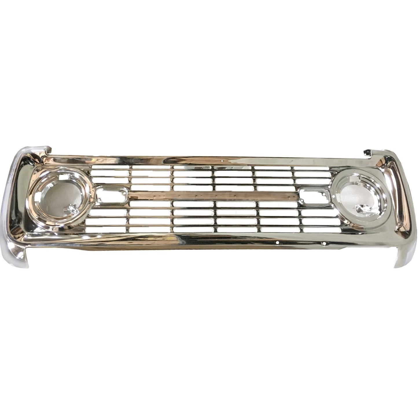 1966~1968 Bronco Grille Header Panel w/o Ford Letters Logo Chrome Steel Dynacorn