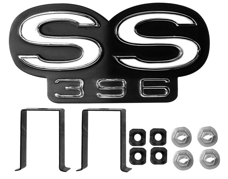 GRILLE EMBLEM (SS 396) W/HARDWARE 1969 CHEVROLET CAMARO