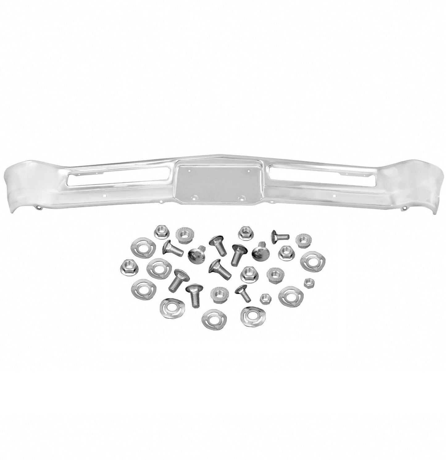 1966 ChevyII Nova Front Bumper & Bolts Hardware Heavy Duty Chrome Metal Bumper