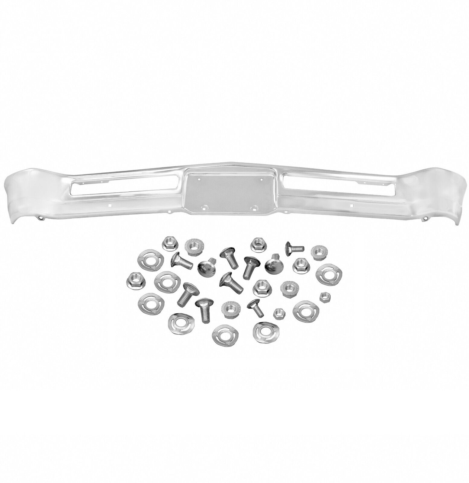 1966 ChevyII Nova Front Bumper & Bolts Hardware Heavy Duty Chrome Metal Bumper