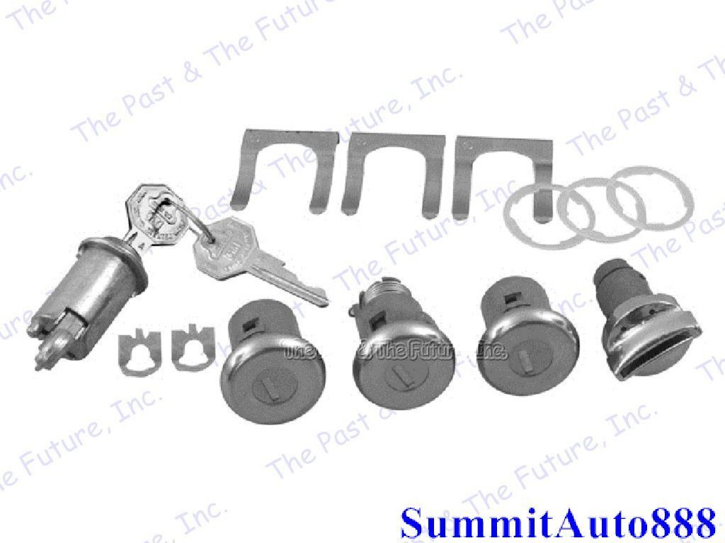 62 63 64 Chevy Nova Ignition Door Glovebox Trunk Lock Kits NOLS6264-3