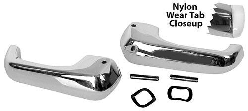 VENT WINDOW HANDLE W/NYLON PAIR 1968 MUSTANG 1968-77 BRONCO-TRUCK