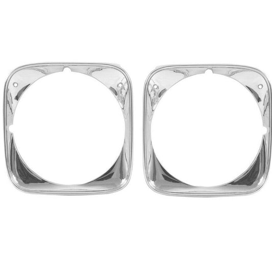 1971 Chevelle El Camino Headlight Bezels Chrome Pair Right & left Dynacorn