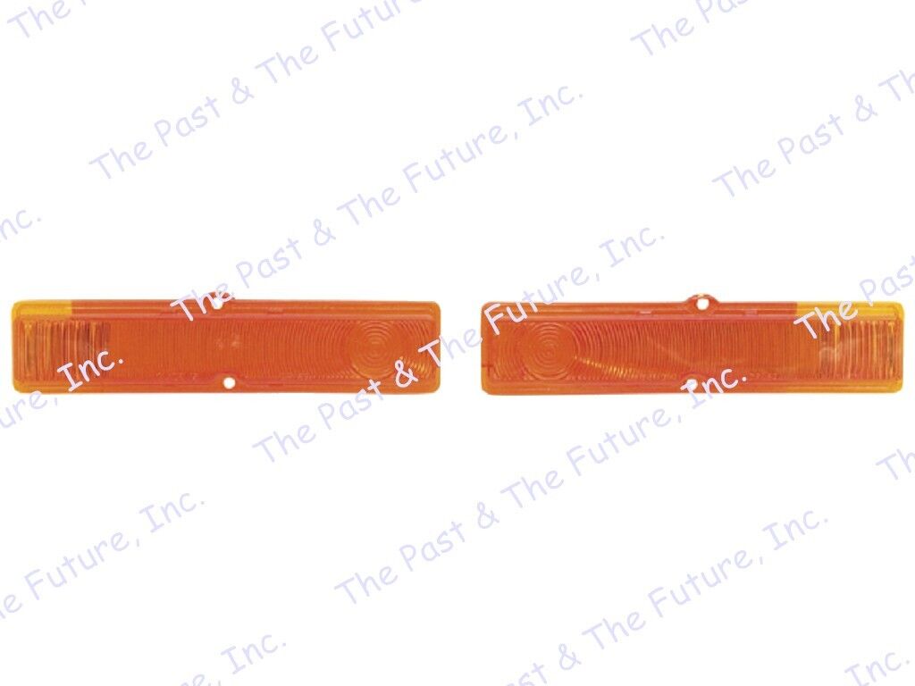 63 64 Chevy Nova Parking Lamp Light Lens Amber - Pair NOPL6364-1