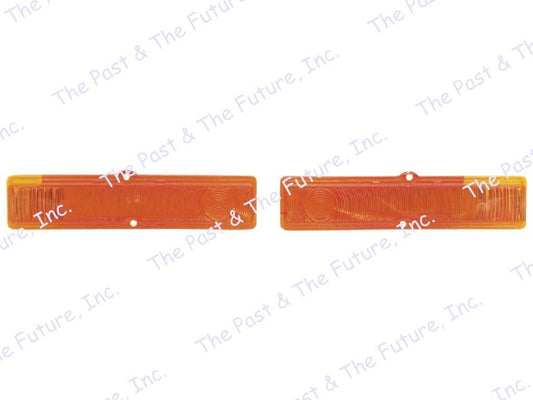 63 64 Chevy Nova Parking Lamp Light Lens Amber - Pair NOPL6364-1