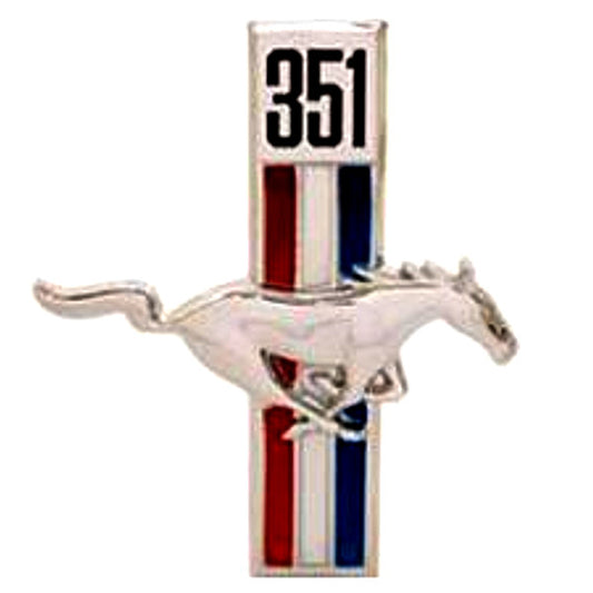 1967 1968 Mustang Fender Emblem 351 Running Horse Right Passenger Side Dynacorn