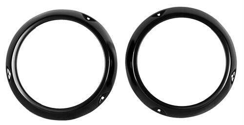 HEADLAMP BEZEL BLACK  1966-70 FORD BRONCO PAIR