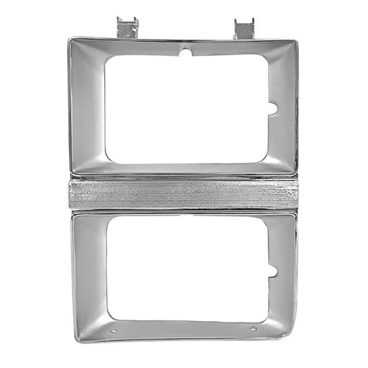 HEADLAMP DOOR LH DUAL RECT LAMP 1981-82 CHEVY TRUCK CHROME/SILVER