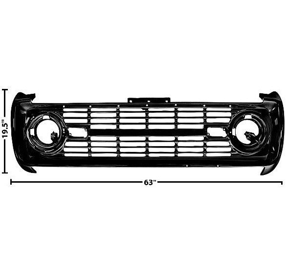 1969~1977 Bronco Grille Header Panel w/o Ford Letters Logo EDP Coated Dynacorn