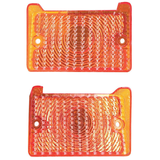 1971 1972 Chevy Nova Parking Lamp Light Lens - Amber - Pair NOPL7172-2