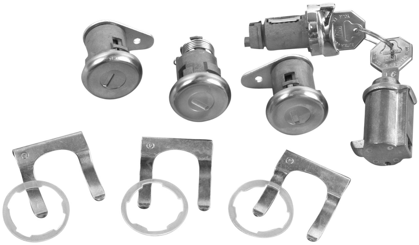Lock Kit Original w/Short Cylinder Ignition Door Glovebox Trunk 1961-62 Impala
