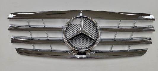 MERCEDES E-CLASS ALL CHROME GRILLE W/CHROME STAR W210 2000-2002 E320 E500 E55 E4