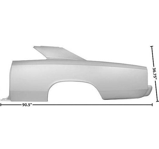 1966 1967 Chevelle Full Quarter Panel w/Sail Coupe Left Side WTP Steel Dynacorn