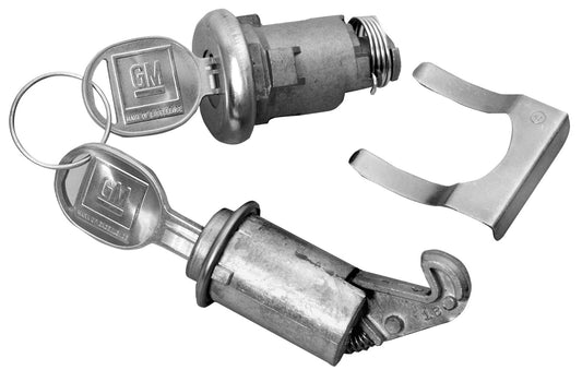 Lock Kit Glovebox/Trunk Round Head Key 64 65 Chevelle #162 Dynacorn