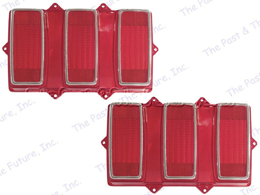1969 69 Mustang Tail Lamp Light Lens - Pair / 2 PCS MSTL69-3P