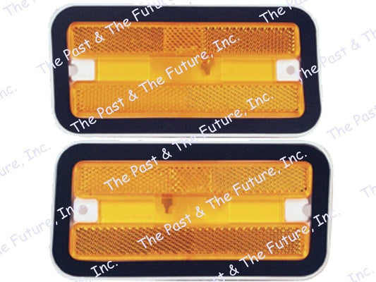 70 71 72 73 74 75 Firebird Front Side Marker Lamp Light Amber Pair FBMK7081-1P