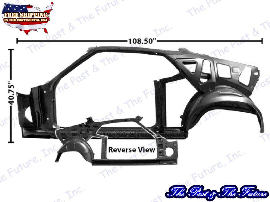 Quarter Door Frame Assembly - Weld Through Primer - Fastback / Left MSQP70-70L
