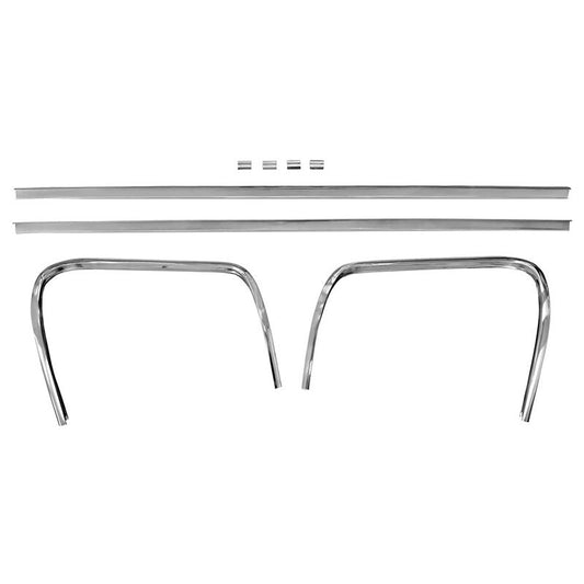 REAR WINDOW MOLDING 1956 FORD TRUCK 8 PCS SET STAINLESS STEEL