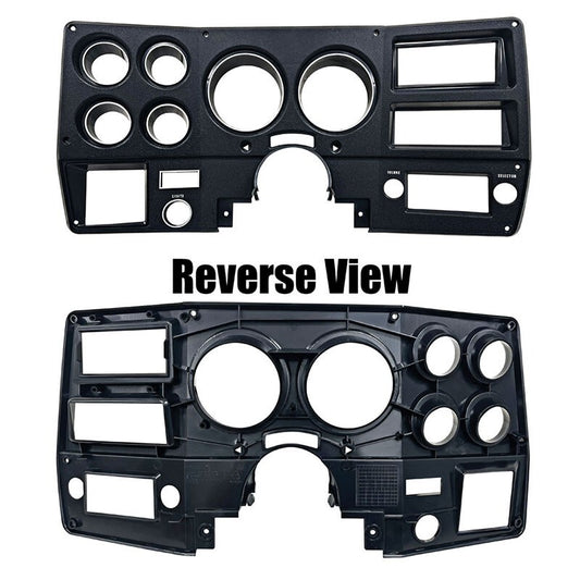 TRUCK DASH BEZEL W/ A-C BLACK/SILVER1975-77 CHEVROKET TRUCK