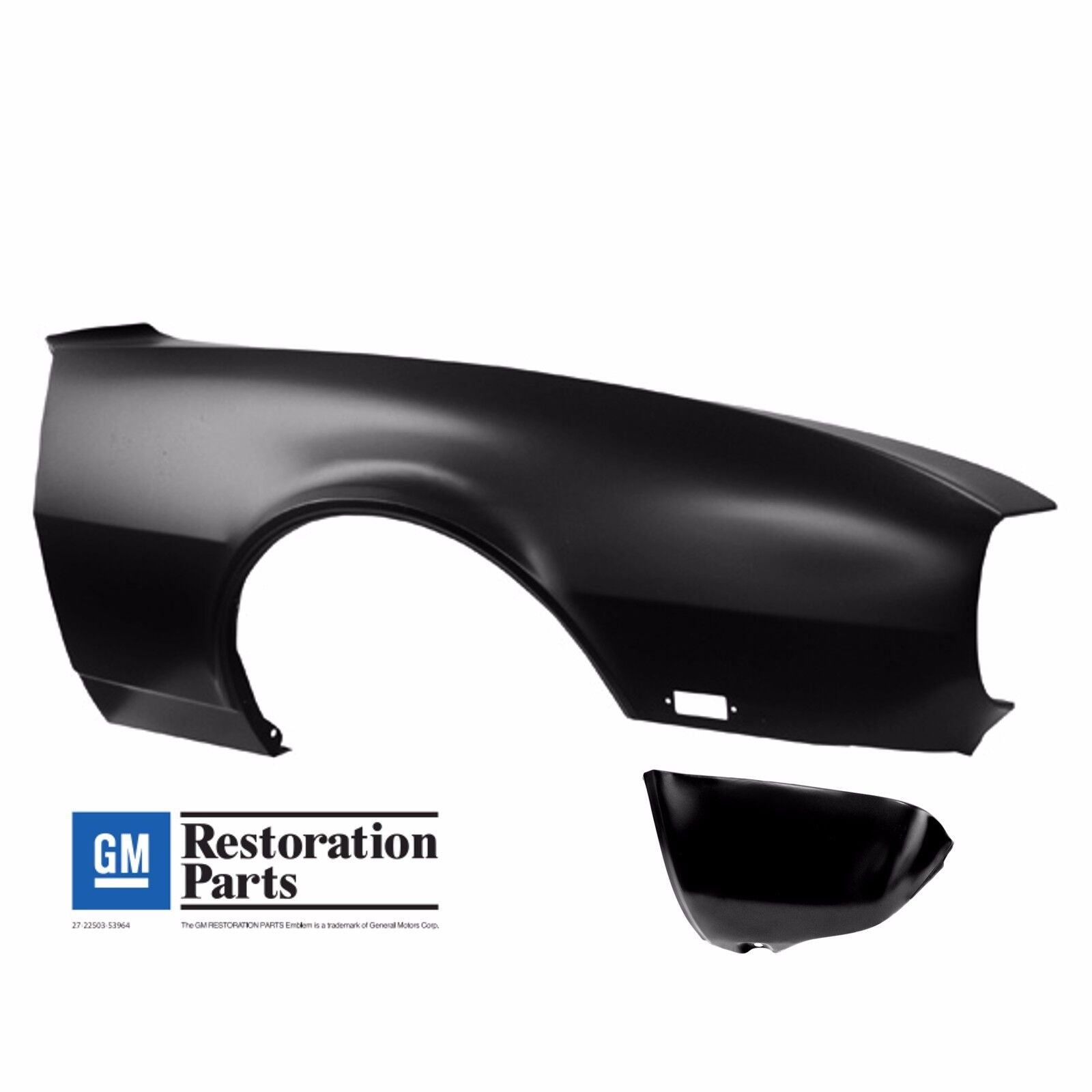 1968 Chevy Camaro GM Fender with Extension - Rally Sport - Right(Passenger)Side 