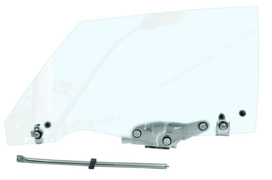 DOOR GLASS W/TRACK LH  1970-72 CHEVELLE CLEAR GLASS