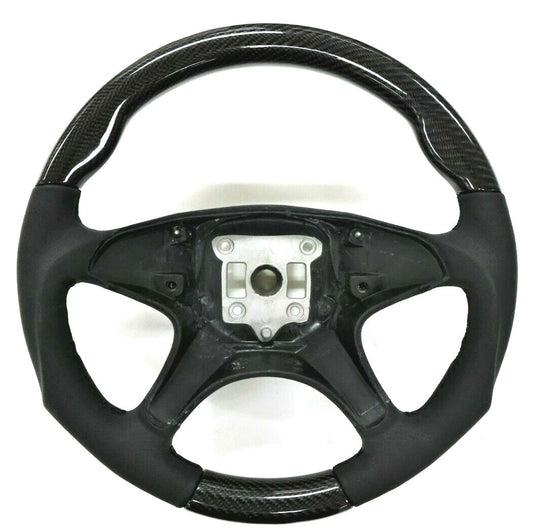 Fits 2008~2012 Mercedes Benz C Class W204 Style Steering Wheel Carbon Black V2