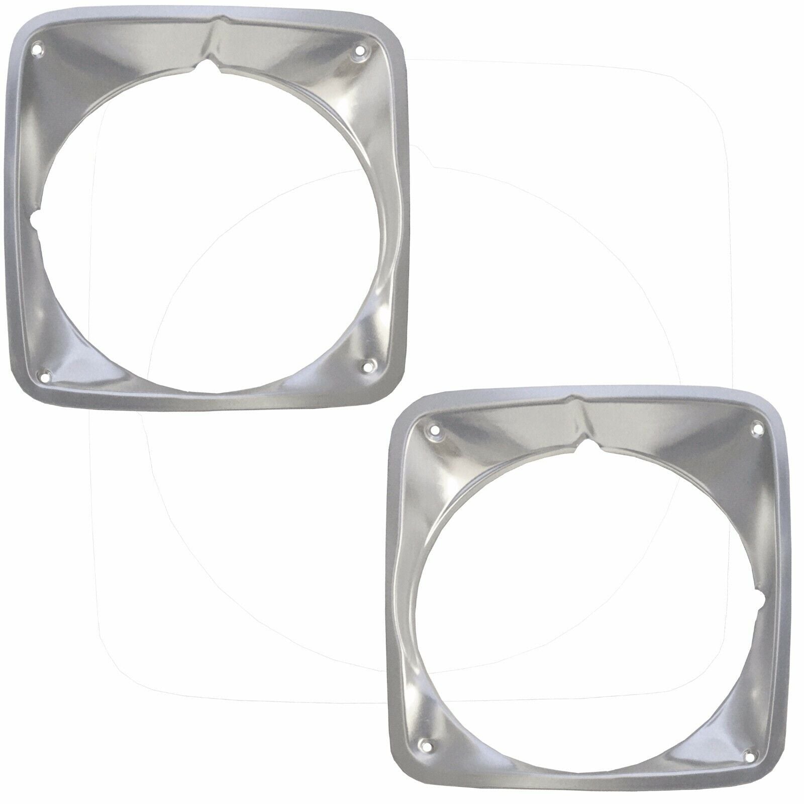 1969~1972 Chevy PU Pickup Truck Headlight Bezels Pair Right & Left Side 2 PCS 