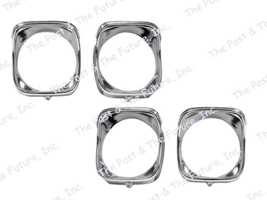 1968 68 Chevelle El Camino Headlamp Headlight Bezel RH + LH Pair 4 PCS 