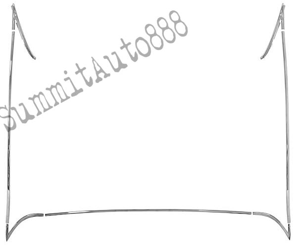 1968 1969 Chevy Chevelle Top Vinyl Moldings 7 Pieces Set