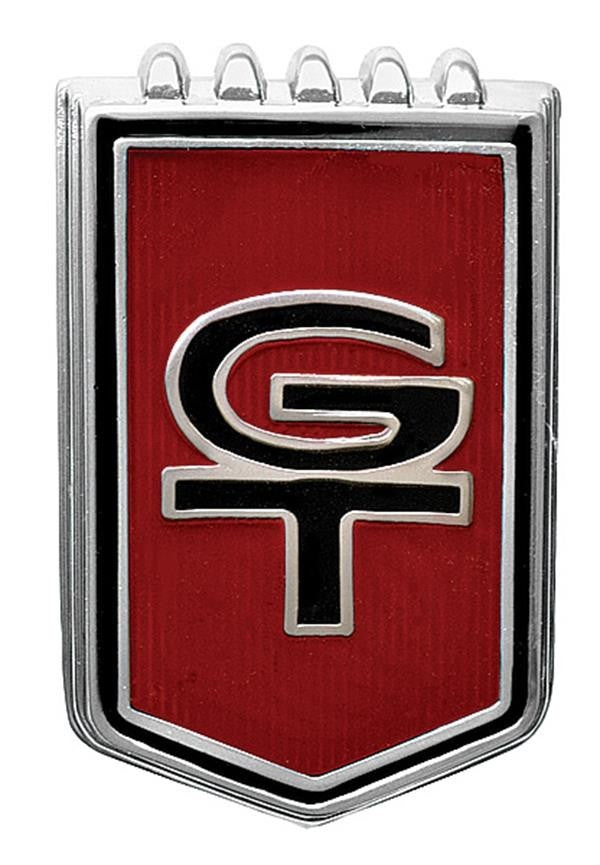 FRONT FENDER EMBLEM ( GT ) 1966 FORD MUSTANG