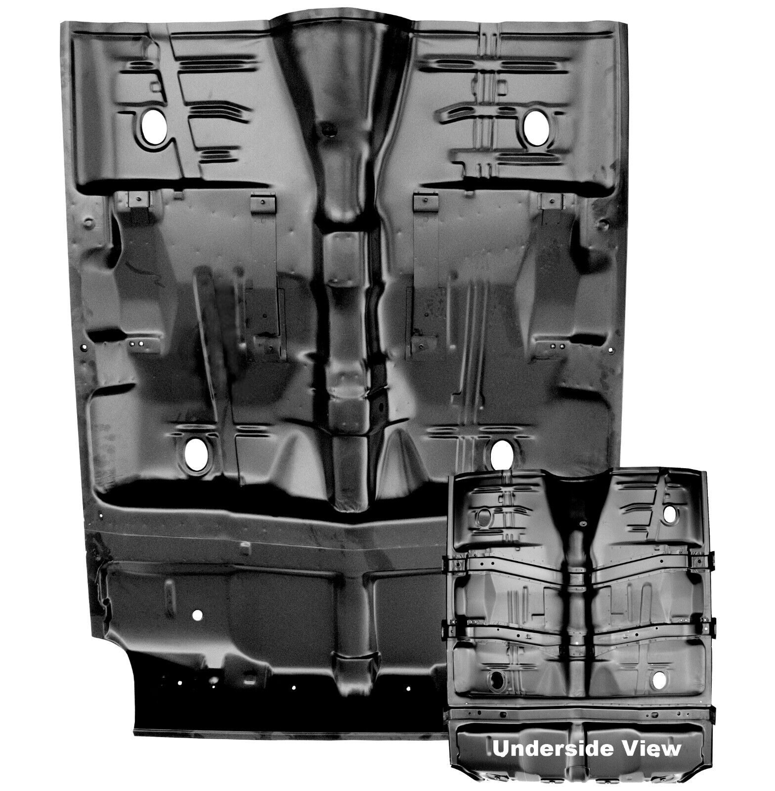 1968~1969 Chevelle Complete Floor Pan w/All Braces & Rear Seat Pan wo/Rocker Dii