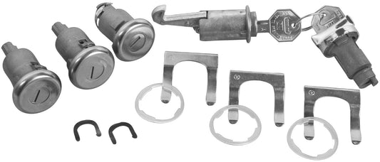 Lock Kit Original w/Long Cylinder, Ignition, Door, Glovebox, Trunk 1964 impala