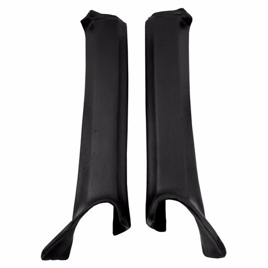 1968 Camaro Firebird Pillar Post Moldings Convertible Black Pair Right & Left 