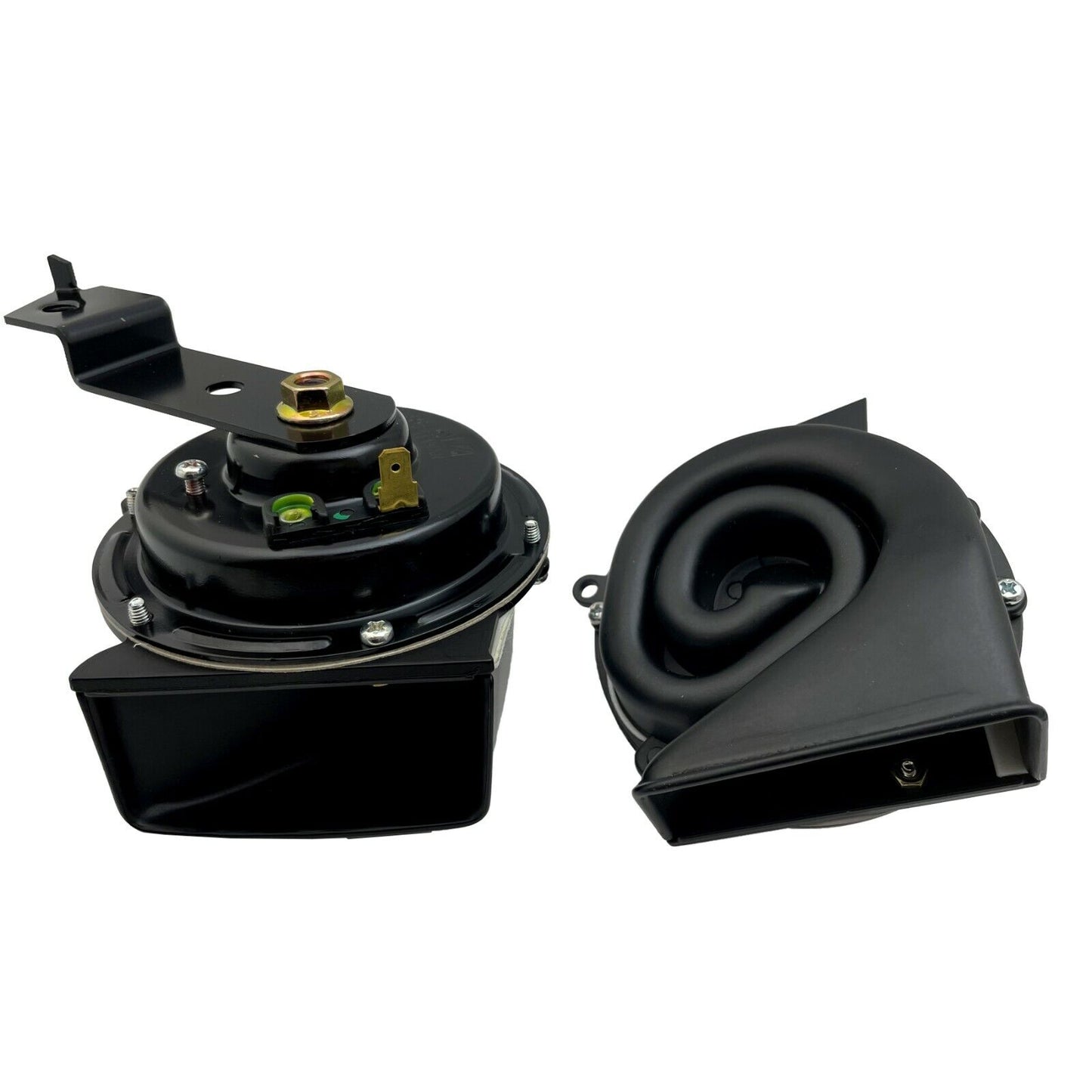 1967 1968 Camaro Firebird Horn Set Pair 2 Pieces w/ Brackets & Hardware Dynacorn