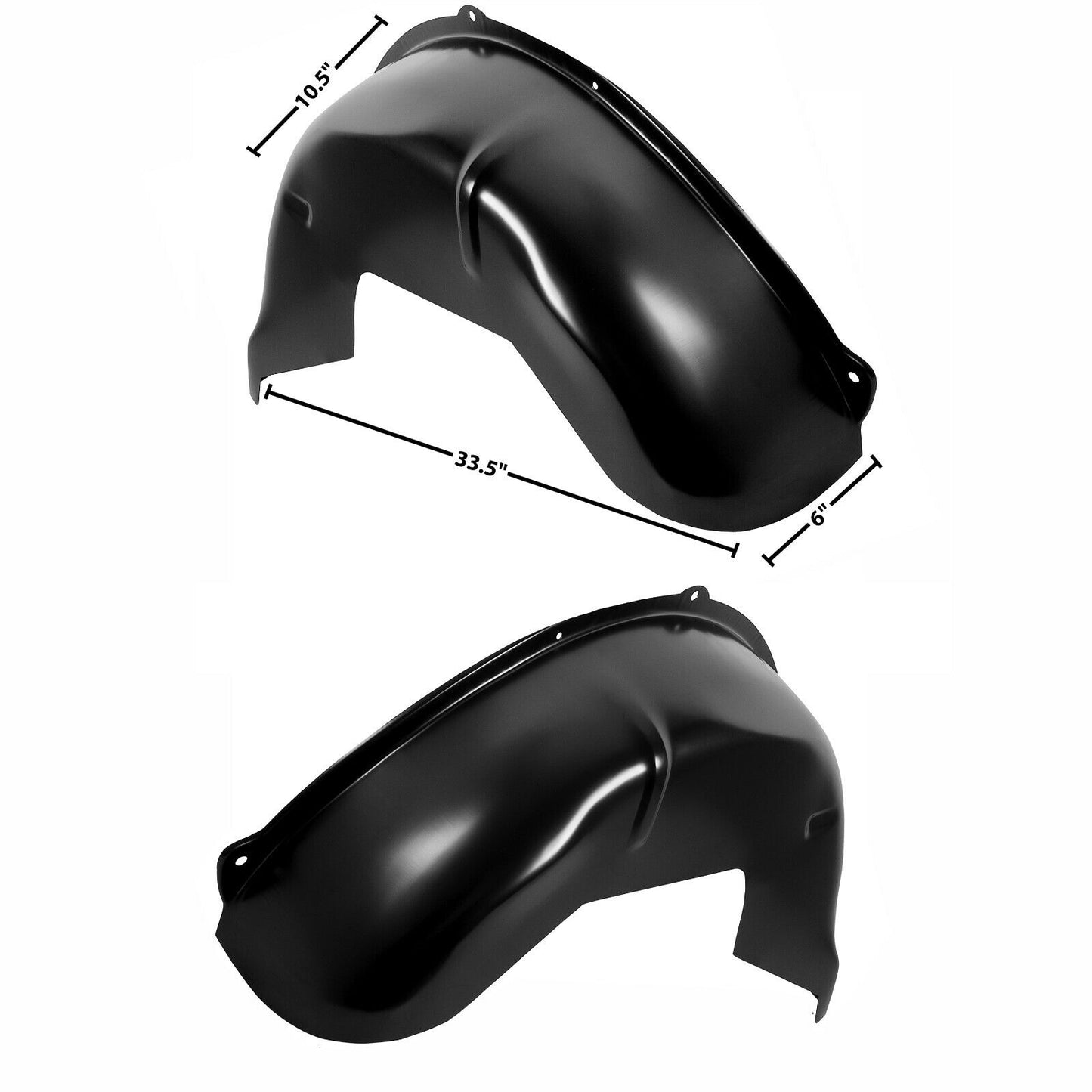 1967 68 69 Camaro Firebird Inner Fender Skirt FWheelhouse Right Deep Tub 6" Pair