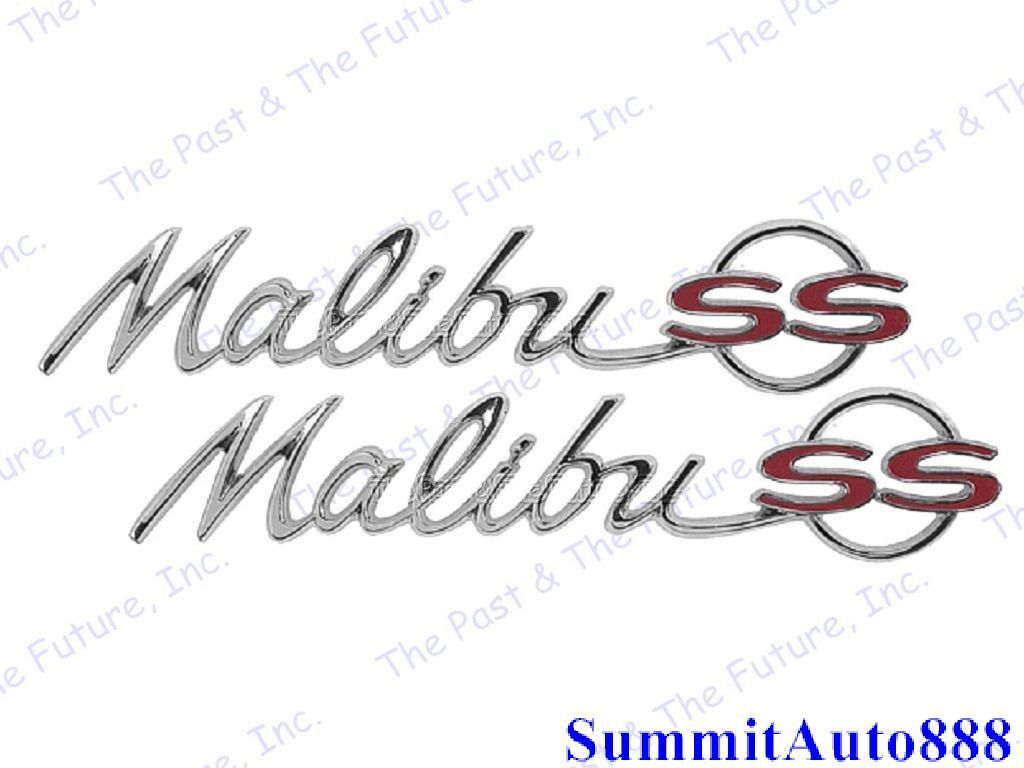 1964 64 Chevy Chevelle Quarter Emblem - MALIBU / SS - Pair / 2 PCS MBEM64-1
