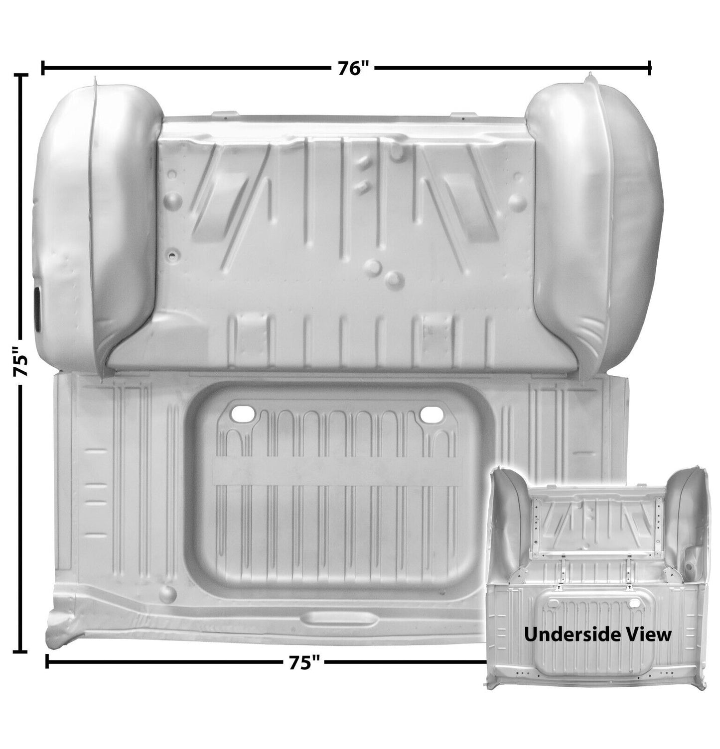 1964 Chevy Impala Trunk Floor Assembly w/Shelf Pan & Wheel House WTP Metal Dii
