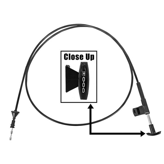 HOOD RELEASE CABLE 1981-91 CHEVROLET TRUCK  LONG CABLE