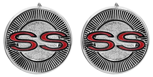 DOOR PANEL EMBLEMS 1965 IMPALA PAIR