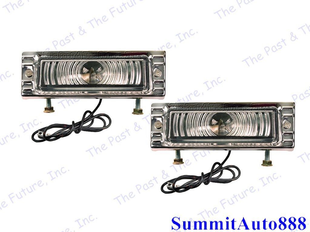 Chevy Pickup Truck Parking Park Lamp Light Assembly R&L Clear 6V 2PC CPPL4753-4P