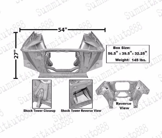 1966~1967 Nova Shock Tower Apron Radiator Support Assembly