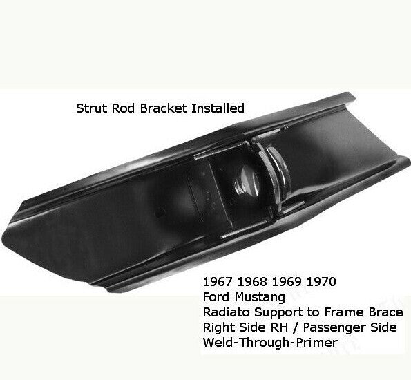 1967~1970 Mustang Radiator Support / Strut Rod Bracket Right Side WTP Dynacorn