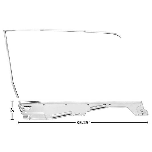 1965 66 Mustang COUPE / HARDTOP Door Window Glass Frame Left Side Dynacorn