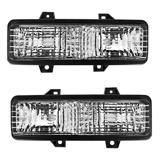 1989~1991 Chevy Pickup Turn Signal Parking Lamp Pair Right & Left Dual Headlight