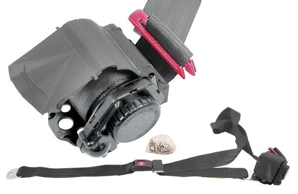 SEAT BELT RETRACTABLE 3 POINT BLACK PUSH BUTTON CHEVEROLET CAMARO