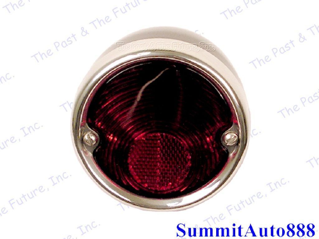 1955~1959 Chevy Pickup PU Truck Tail Lamp Light w/ Stainless Bezel - Black