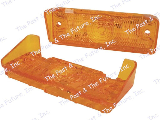 68 69 Chevy Nova Parking Lamp Light Lens - Amber - Pair NOPL6869-2
